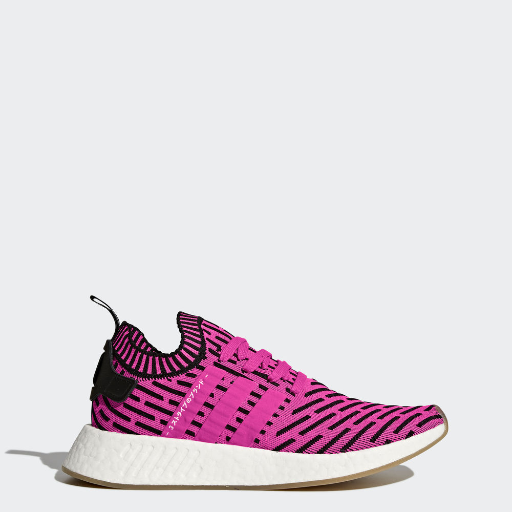 Adidas Nmd_r2 Primeknit - Originals γυναικεια - Ροζ/Ροζ/Μαυρα,Μέγεθος: EU 36 – 54 2/3 (984GHVWS)